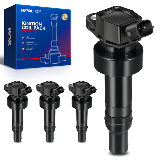 KAX Pack of 4 Ignition Coil Set for Kia Soul 2012-2019 1.6L, Rio 2012-2019, Hyundai Accent 2012-2022, Veloster 2012-2017 1.6L UF